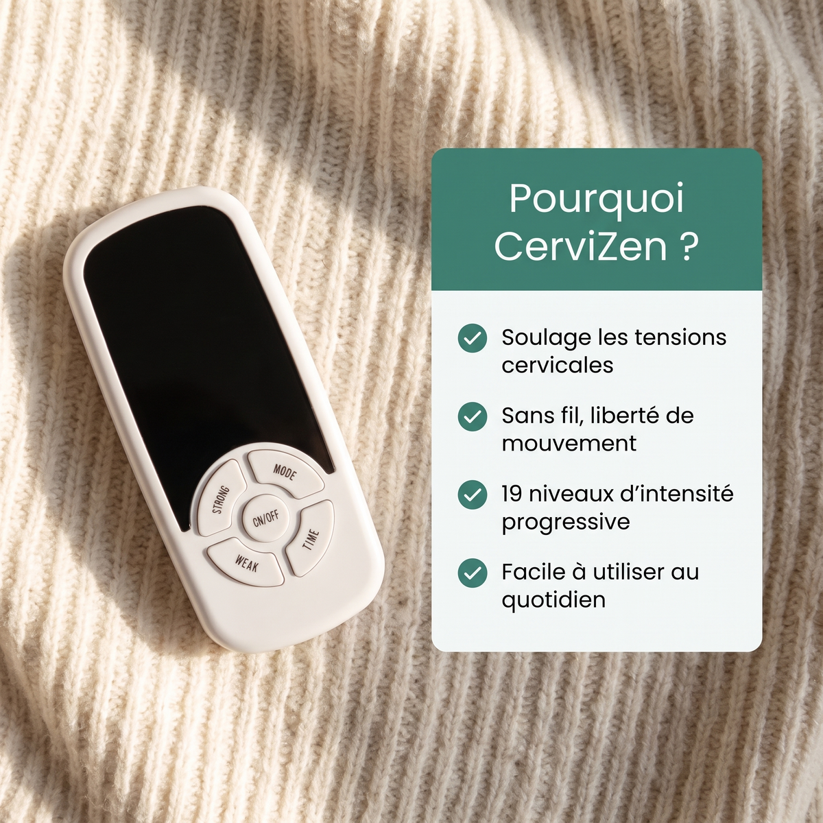 CerviZen - benefices checklist