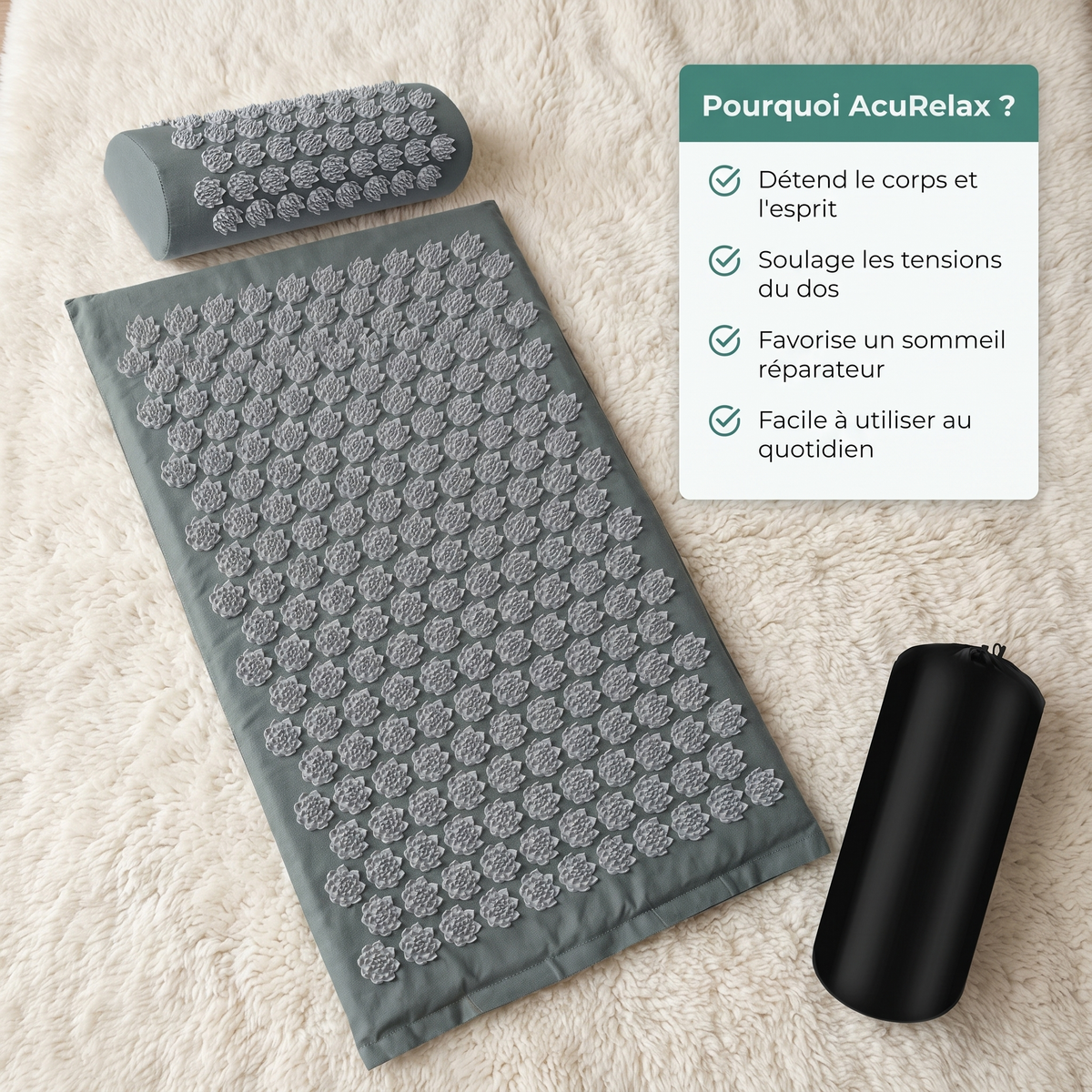 AcuRelax - benefices checklist